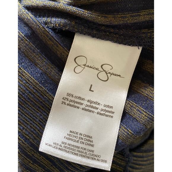 JESSICA SIMPSON Womens Size Large Declyn Bodycon Lettuce Edge Shirt Top NWT - Picture 9 of 9